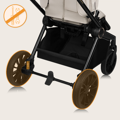 Lionelo Mika Plus 3w1 Beige Sand — Wózek wielofunkcyjny